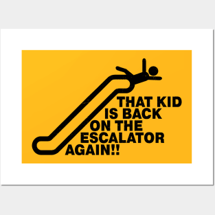 Mallrats - That Kid is Back on the Escalator Again - Distressed Design Posters and Art